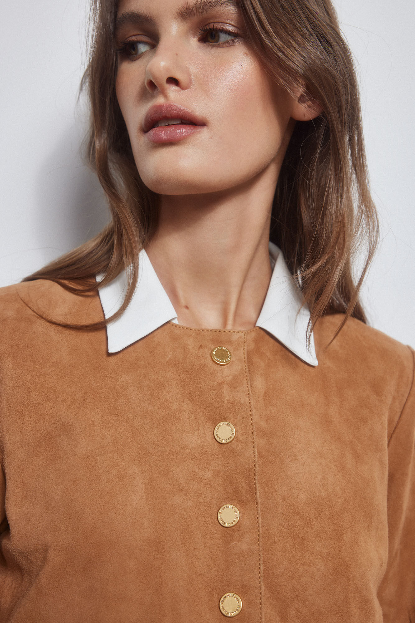 Pedro del Hierro Suede jacket Brown