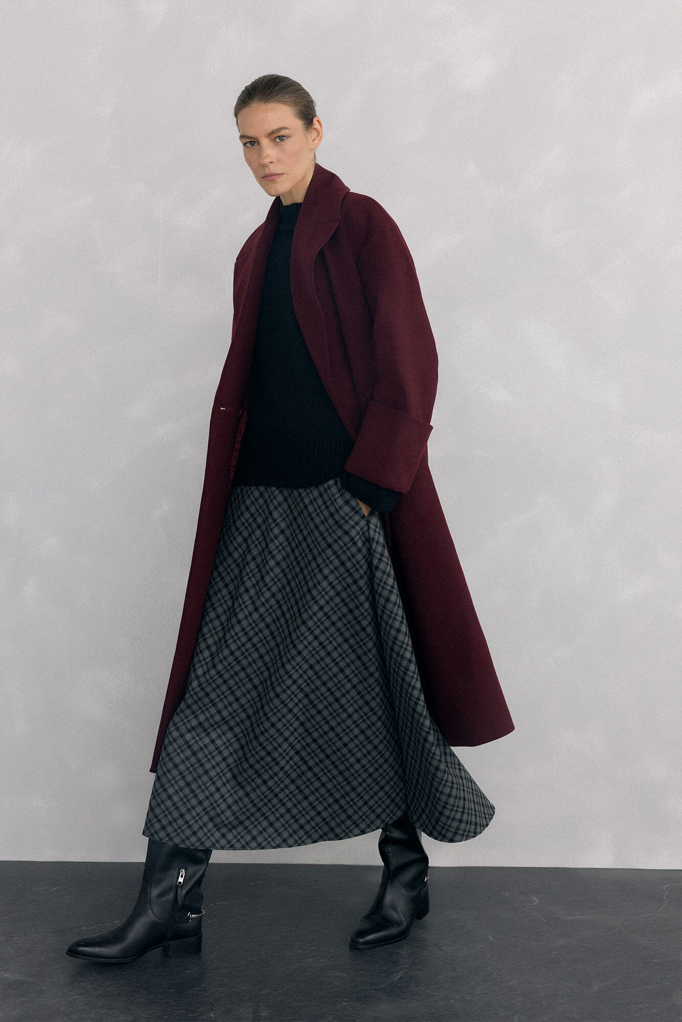 Pedro del Hierro Falda midi capa cuadros