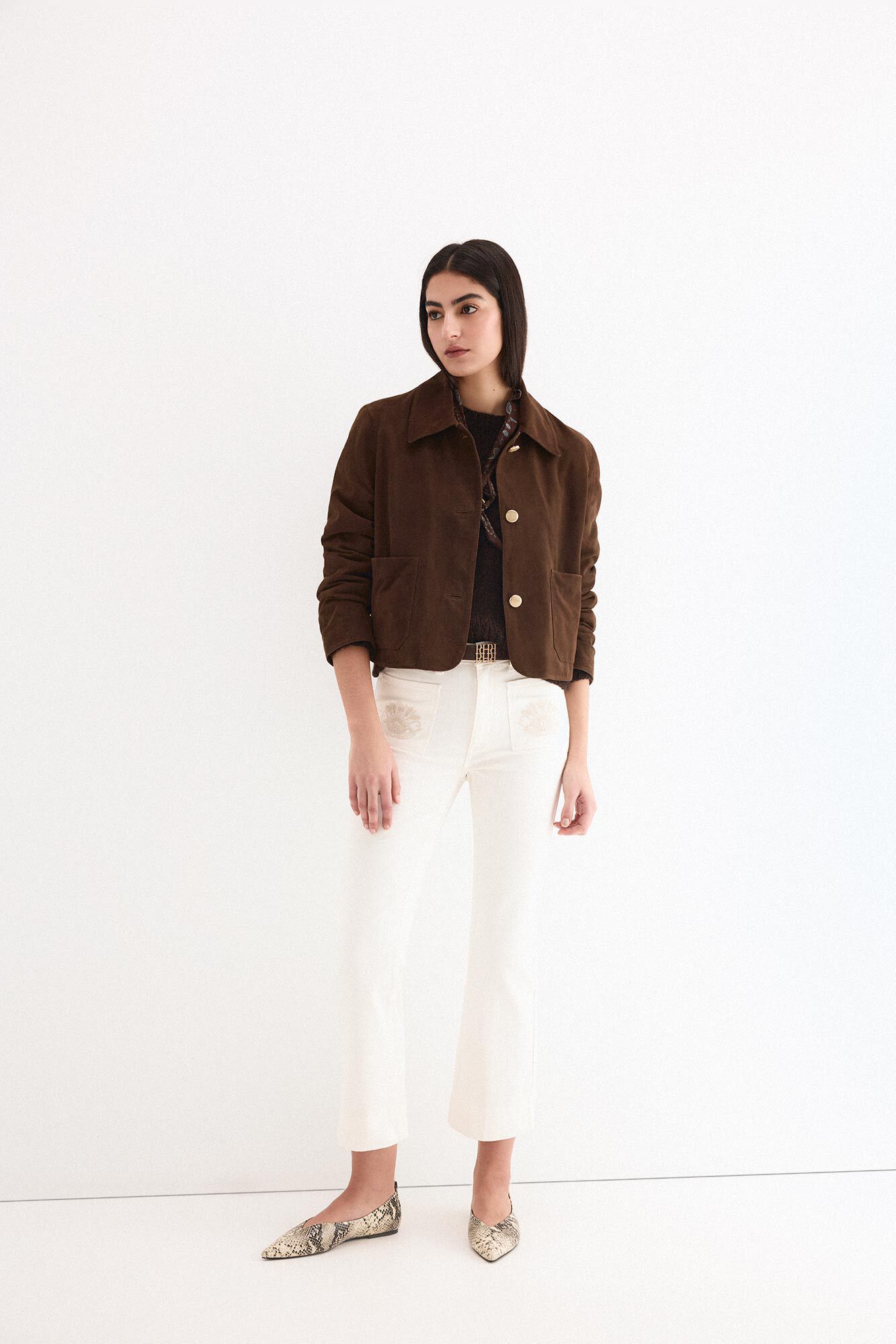 Pedro del Hierro Flare cropped jeans