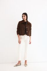 Pedro del Hierro Flare cropped jeans Ecru