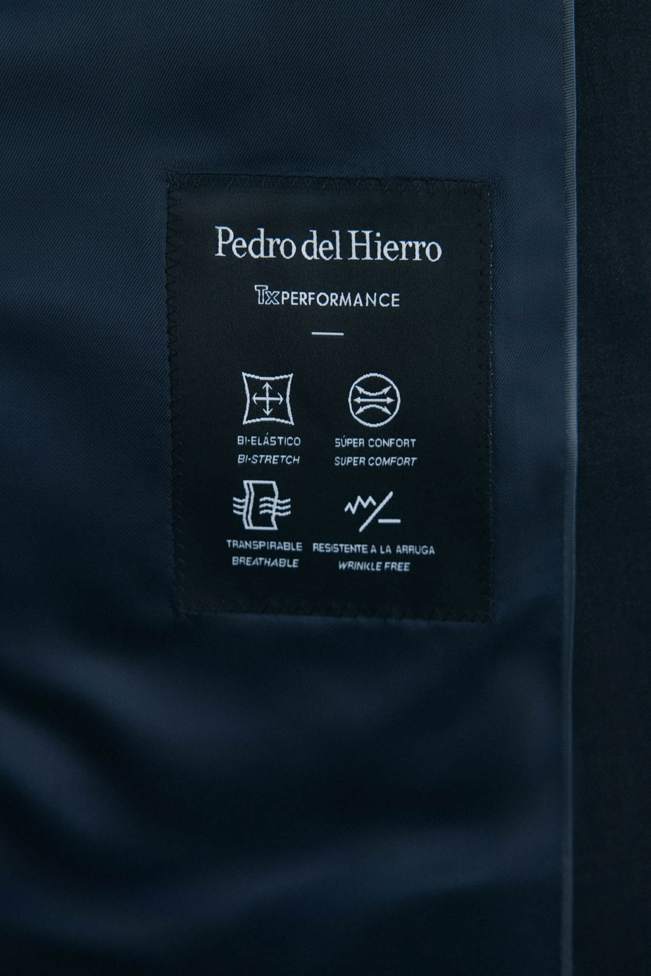 Pedro del Hierro Smooth tailored bi-stretch blazer Grey