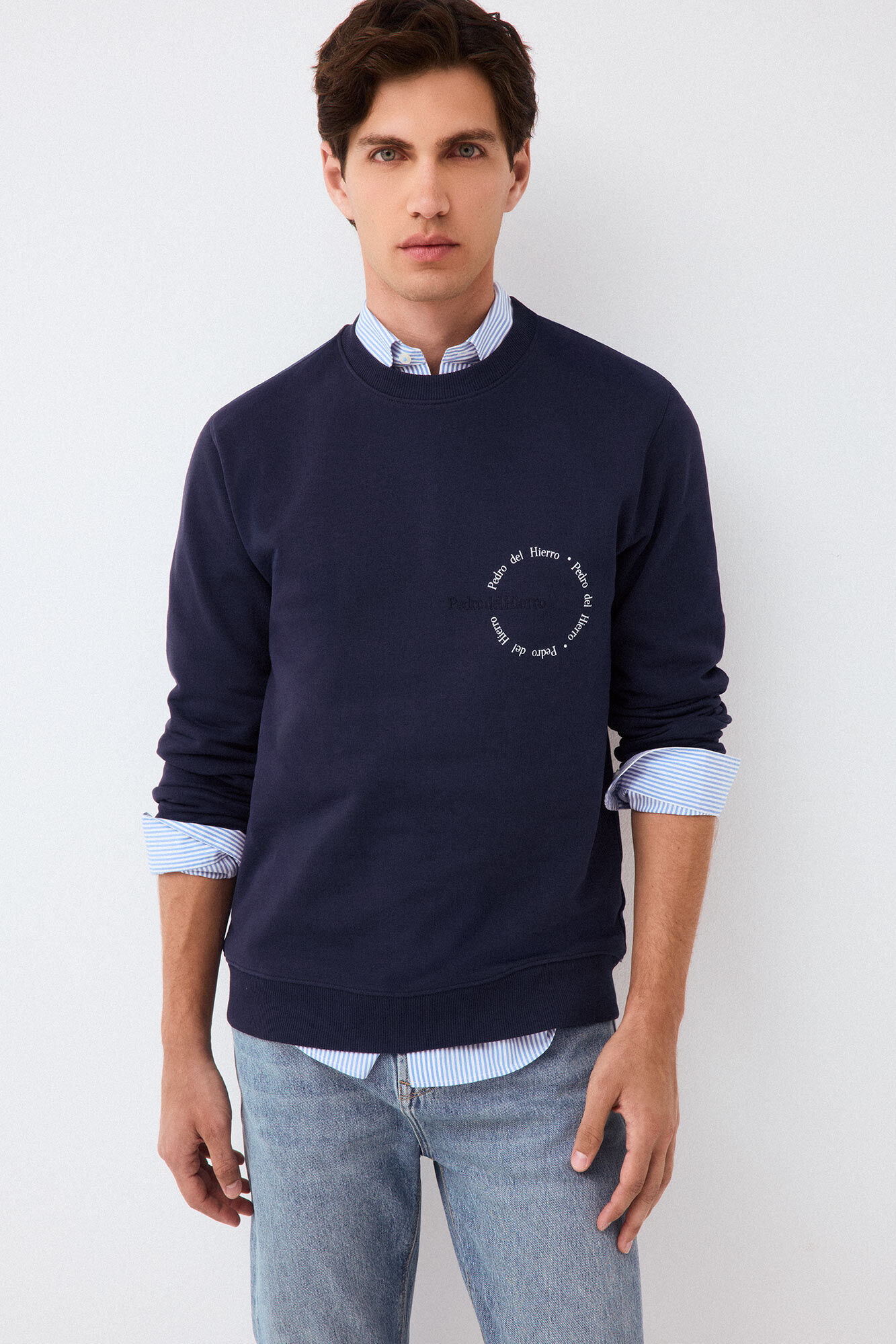 Pedro del Hierro Crew neck logo sweatshirt