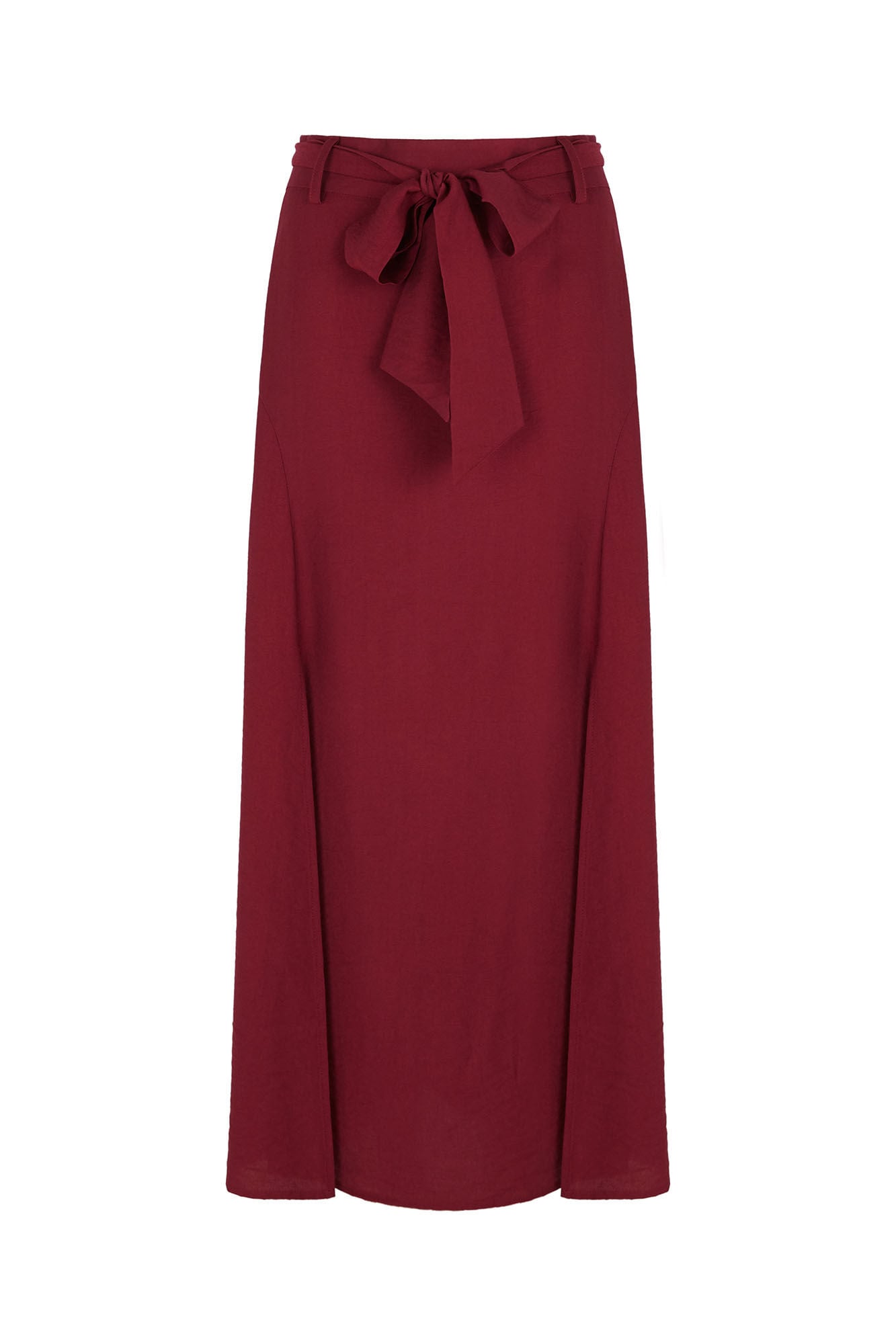 Pedro del Hierro Long slit skirt Burgundy