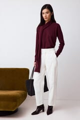 Pedro del Hierro Pantalones balloon pana Crudo