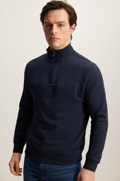 Pedro del Hierro Mock turtleneck sweatshirt Blue