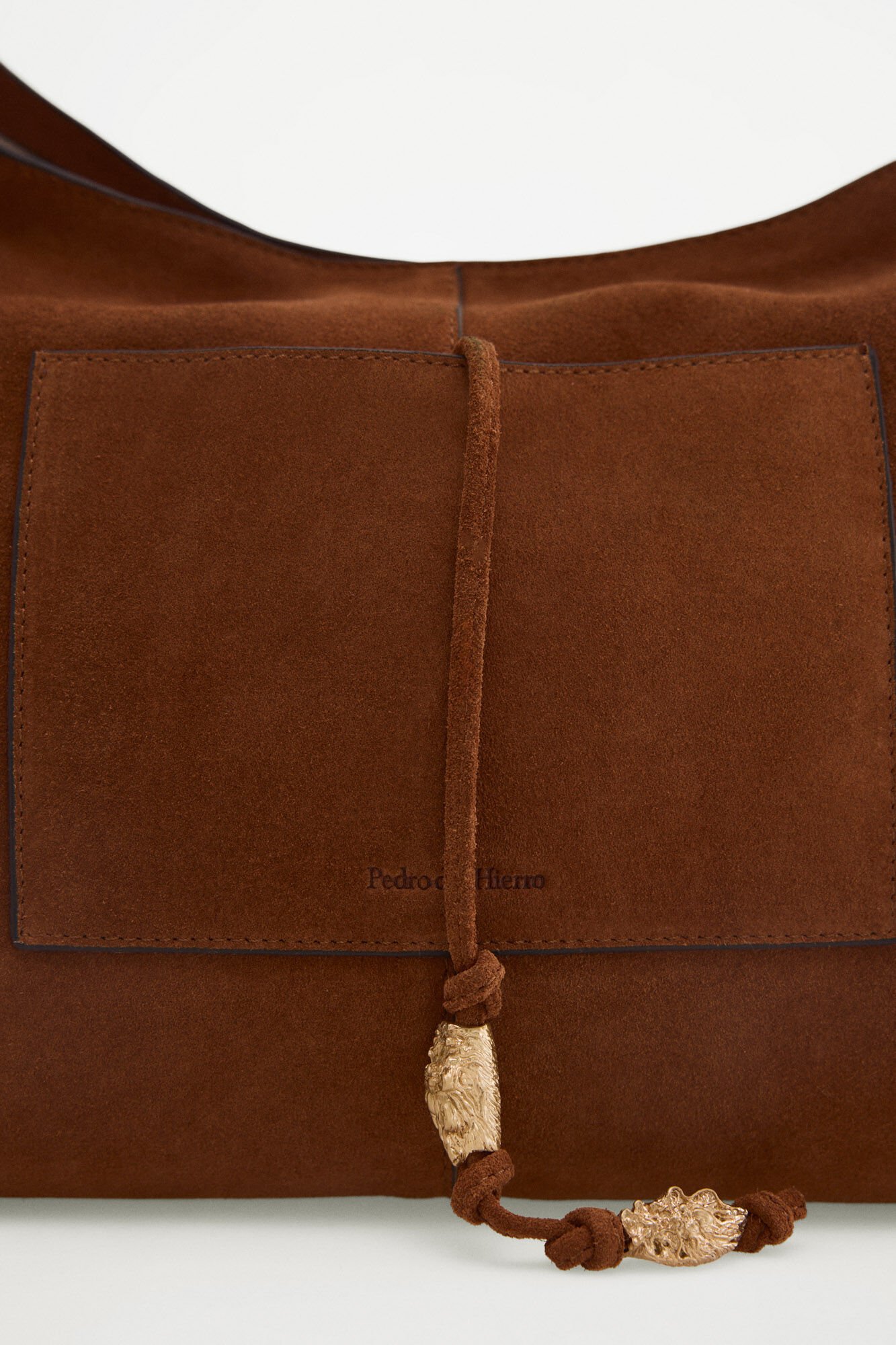 Pedro del Hierro Fringed shoulder bag Brown