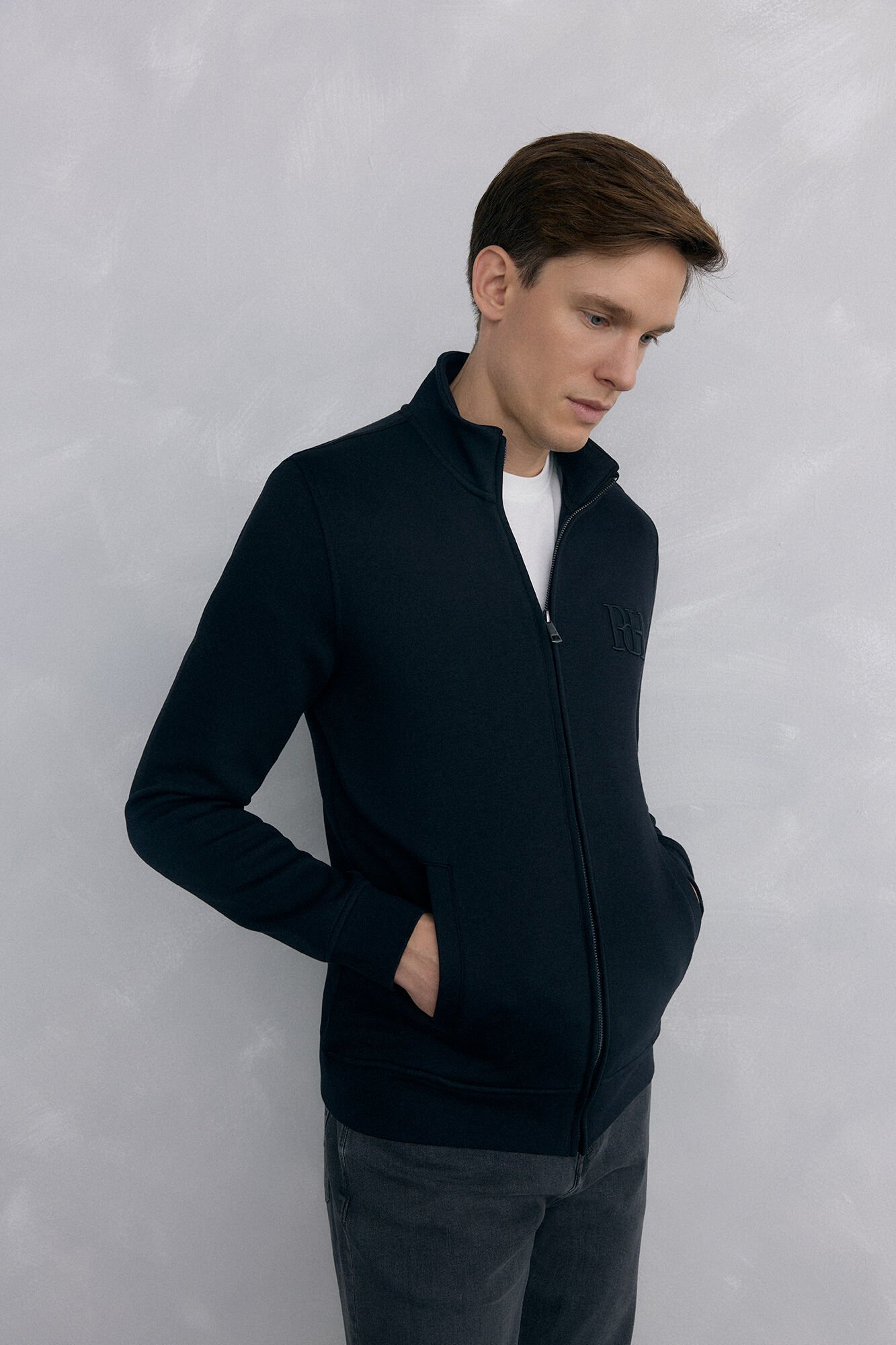 Pedro del Hierro Technical fabric cardigan