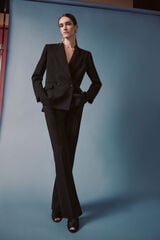 Pedro del Hierro Straight tailored trousers Black