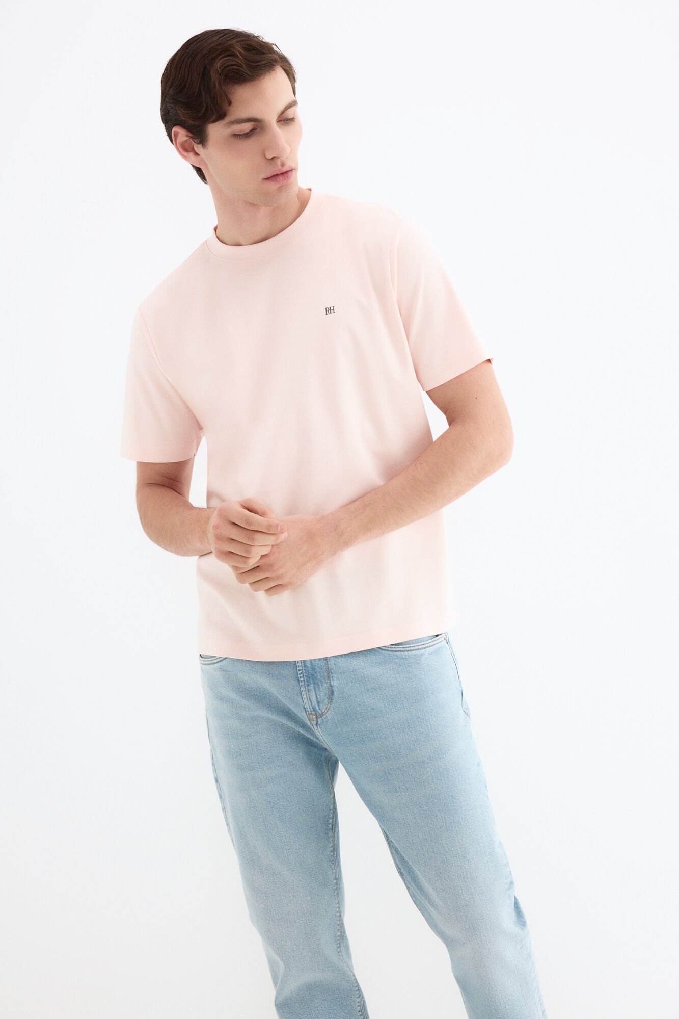 Pedro del Hierro Mercerized T-shirt Pink