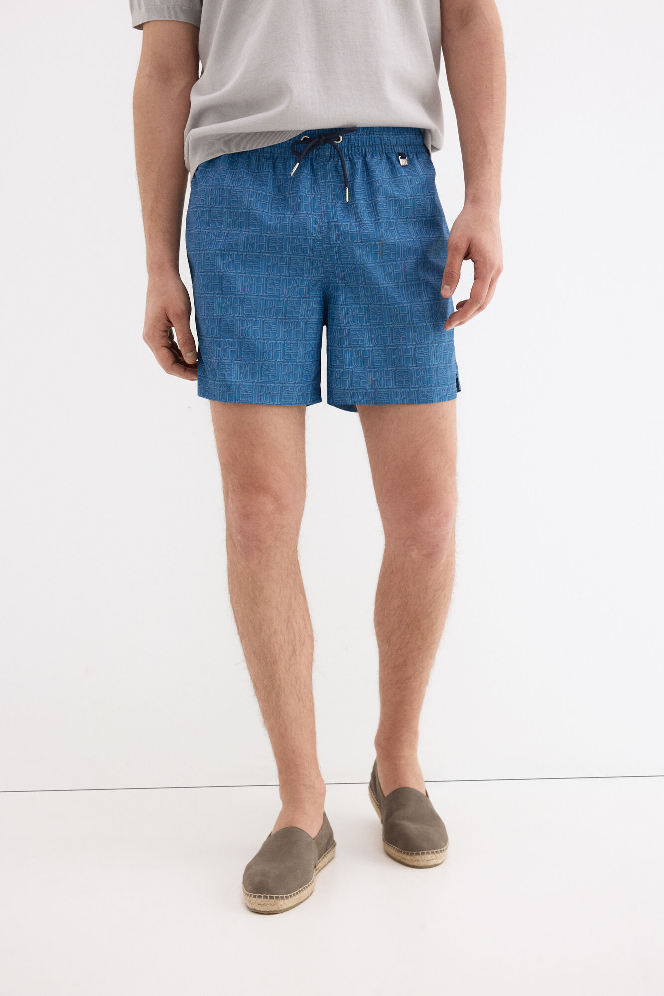 Pedro del Hierro Fato de banho estampado logos