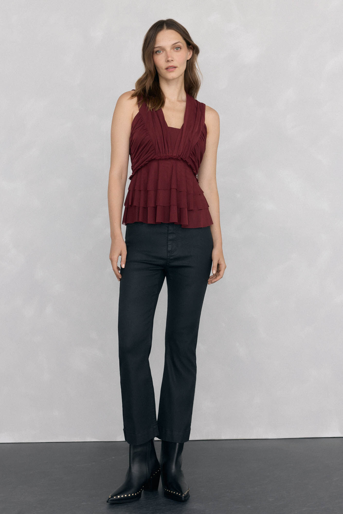 Pedro del Hierro Top de tule com al&ccedil;as