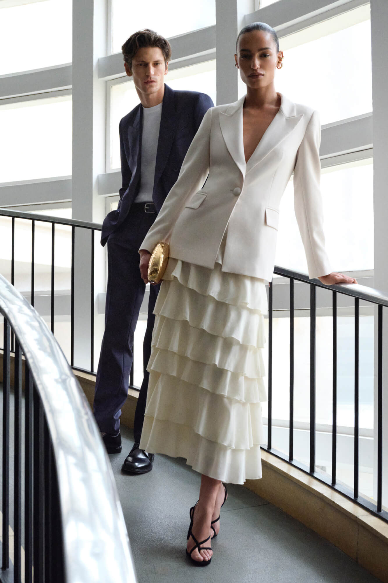 Pedro del Hierro Ruffle midi skirt