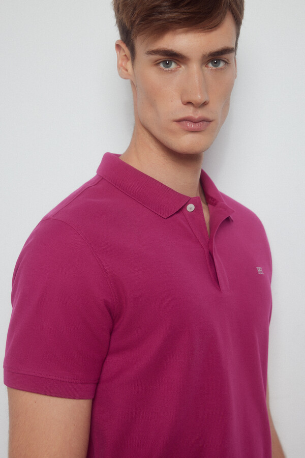 Pedro del Hierro Essential slim polo shirt Purple