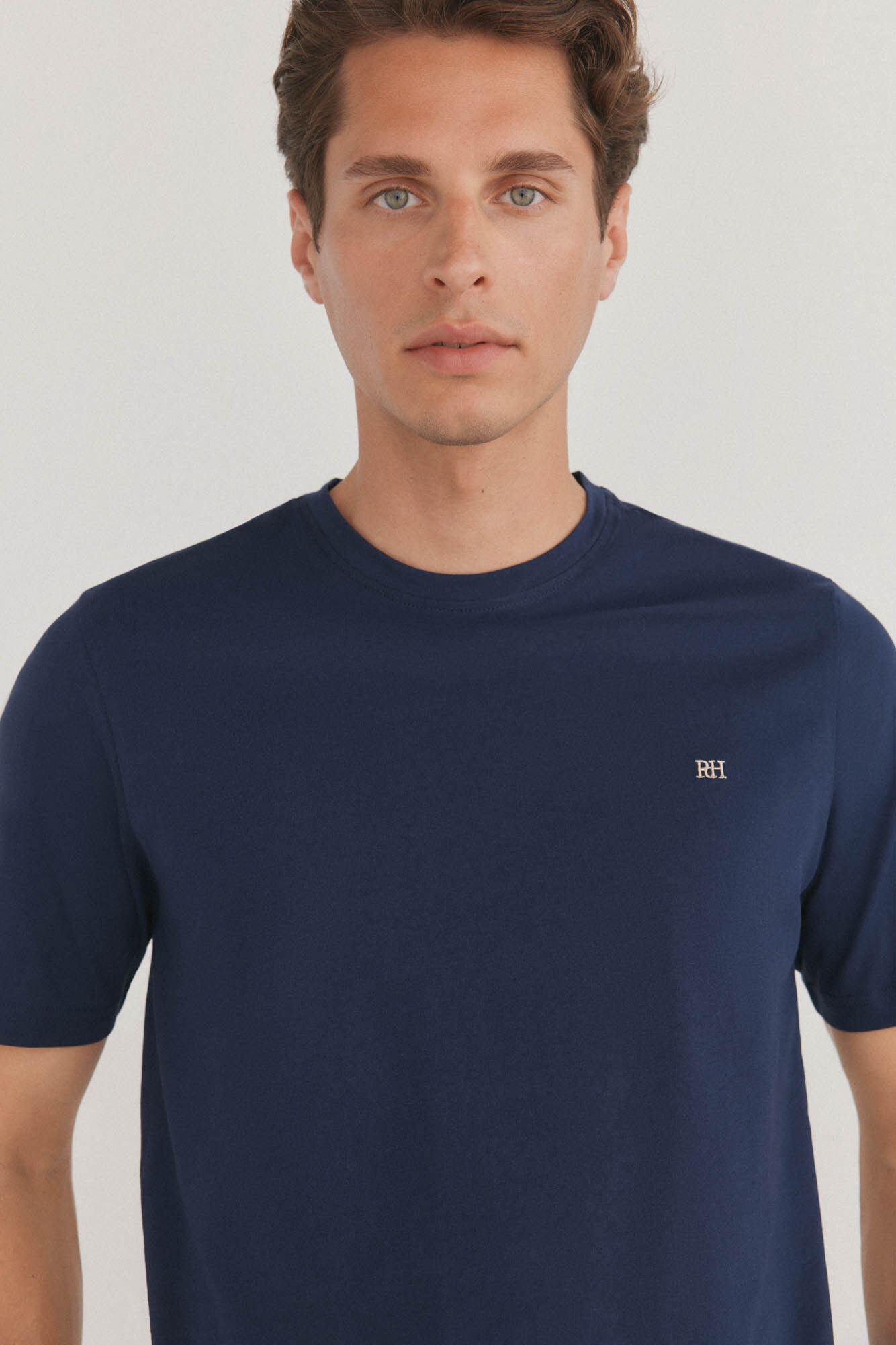 Pedro del Hierro Basic T-shirt Blue