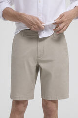 Pedro del Hierro Premium Flex chino-style Bermuda shorts  Ecru