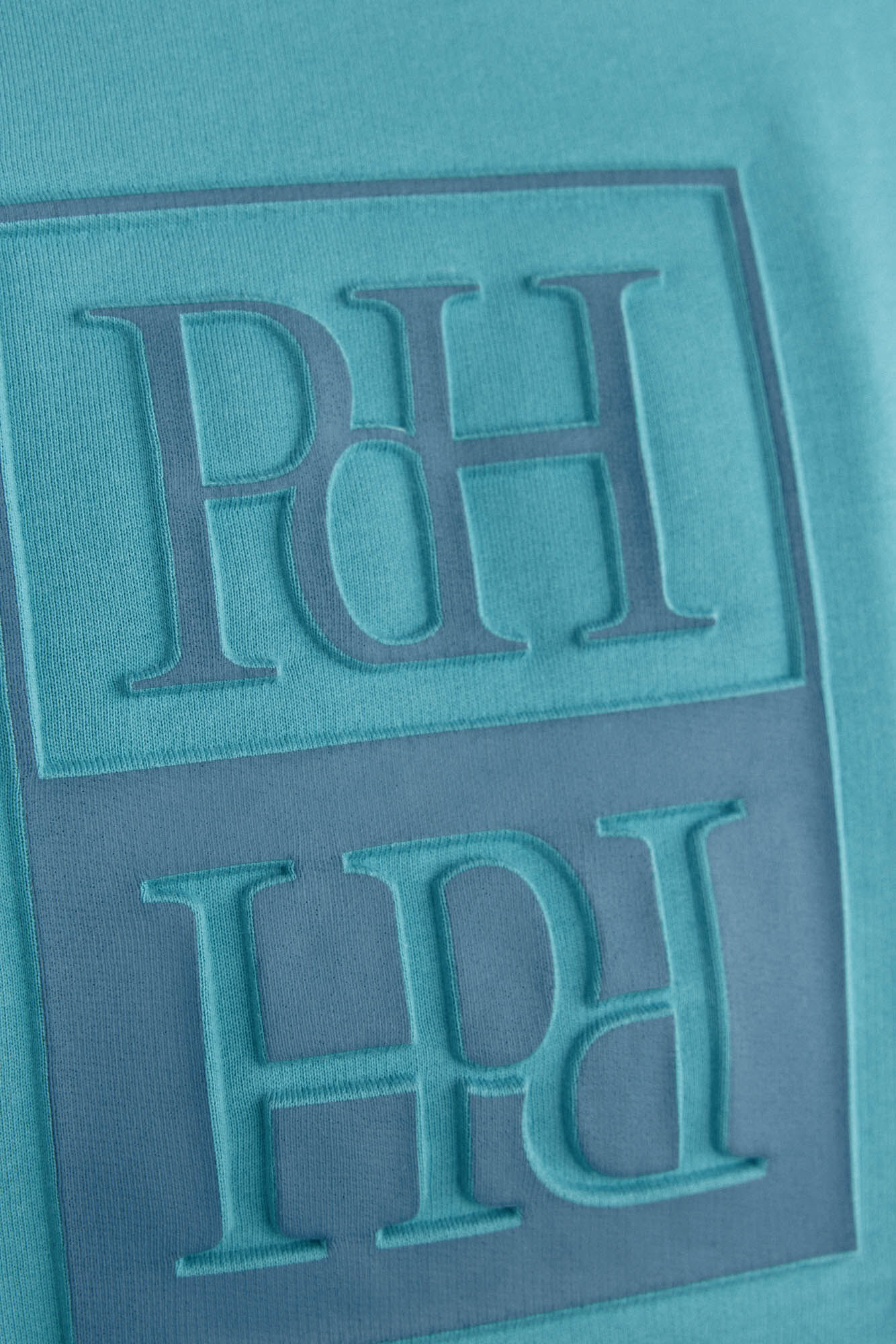 Pedro del Hierro Relief logo sweatshirt Turquoise