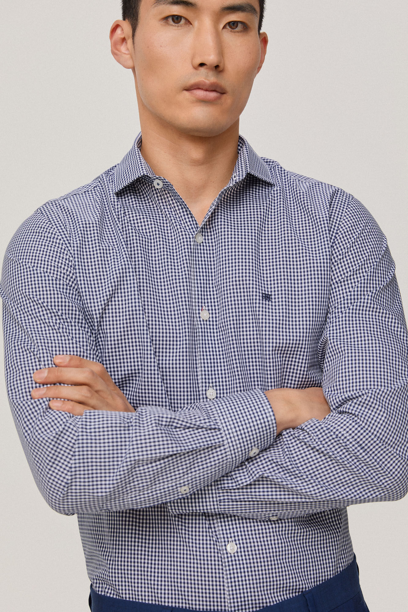 Pedro del Hierro Camisa cuadro vichy slim facil plancha libre de olores Blue