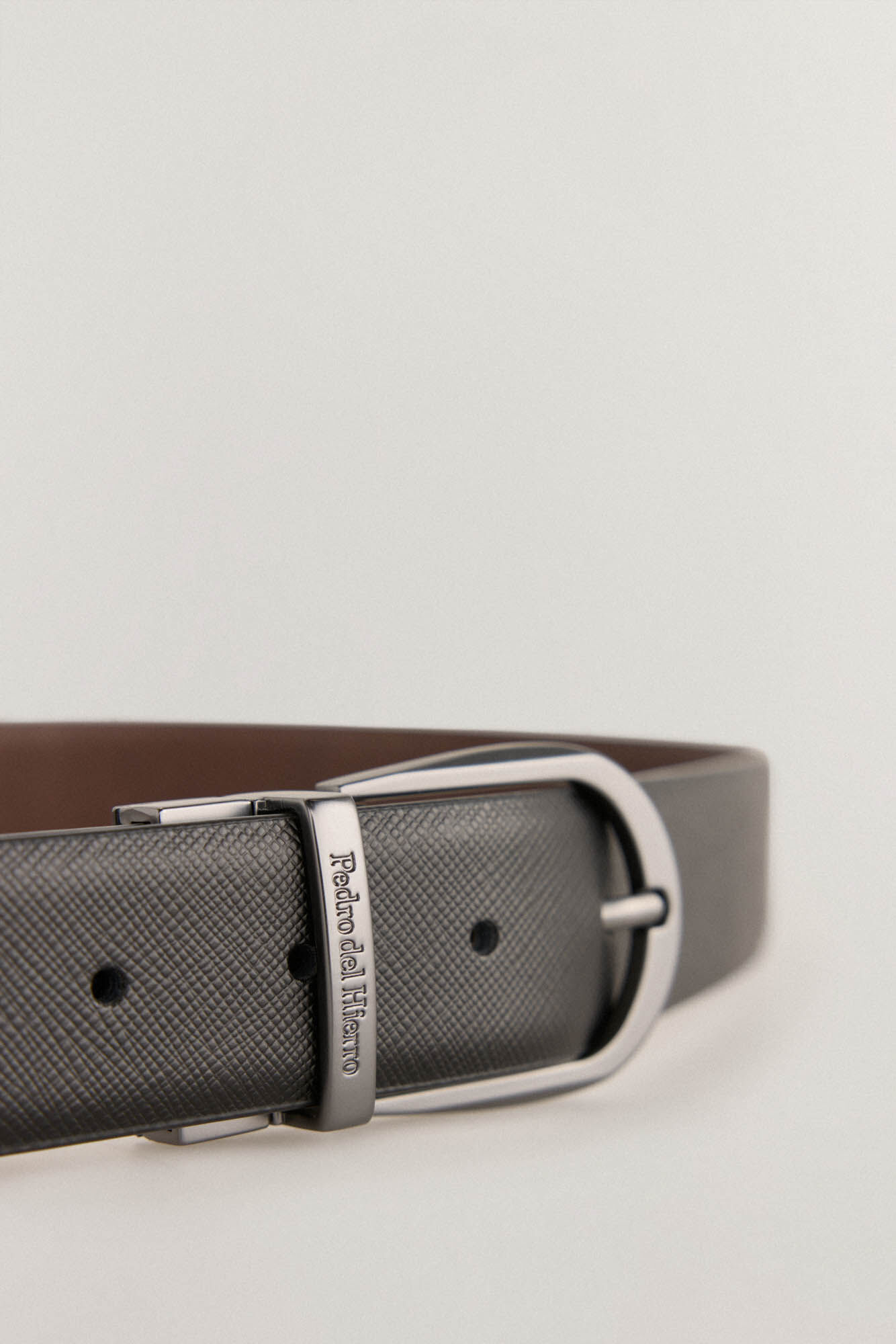 Pedro del Hierro Cintur&oacute;n piel vestir reversible