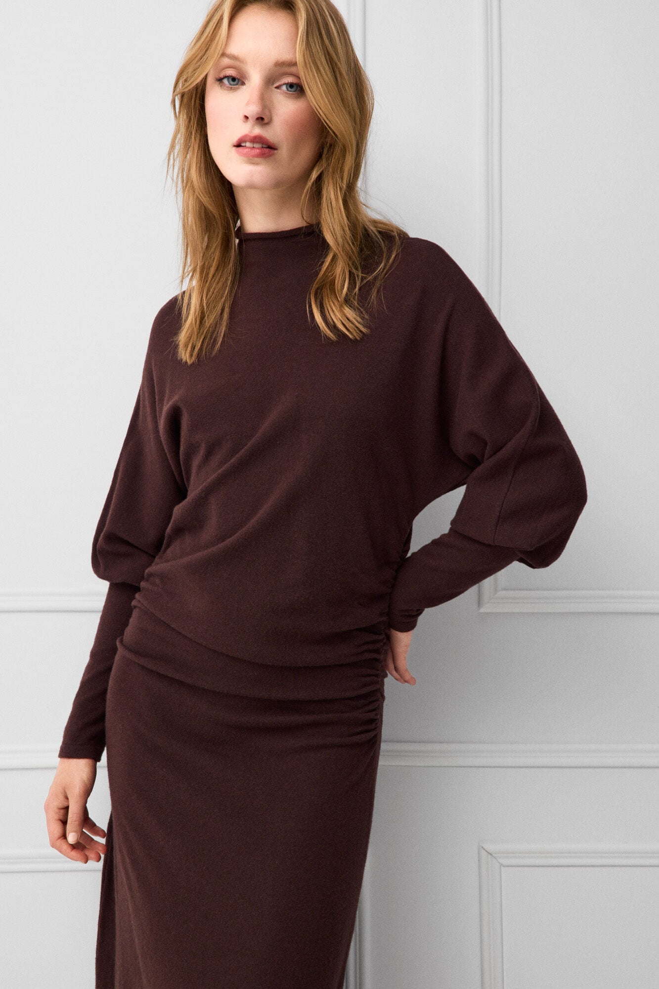 TFP by Tamara Falc&oacute; Knit funnel neck dress
