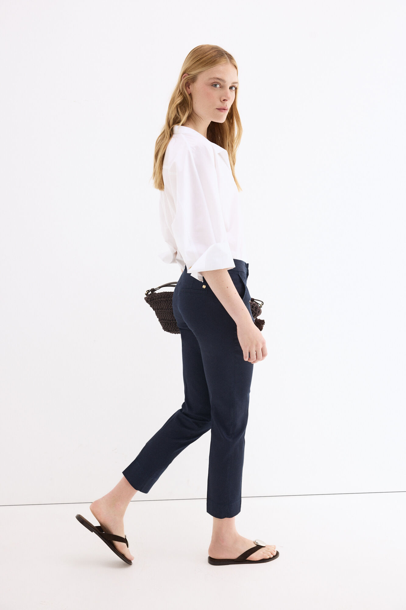 Pedro del Hierro Pantalones slim classic Azul