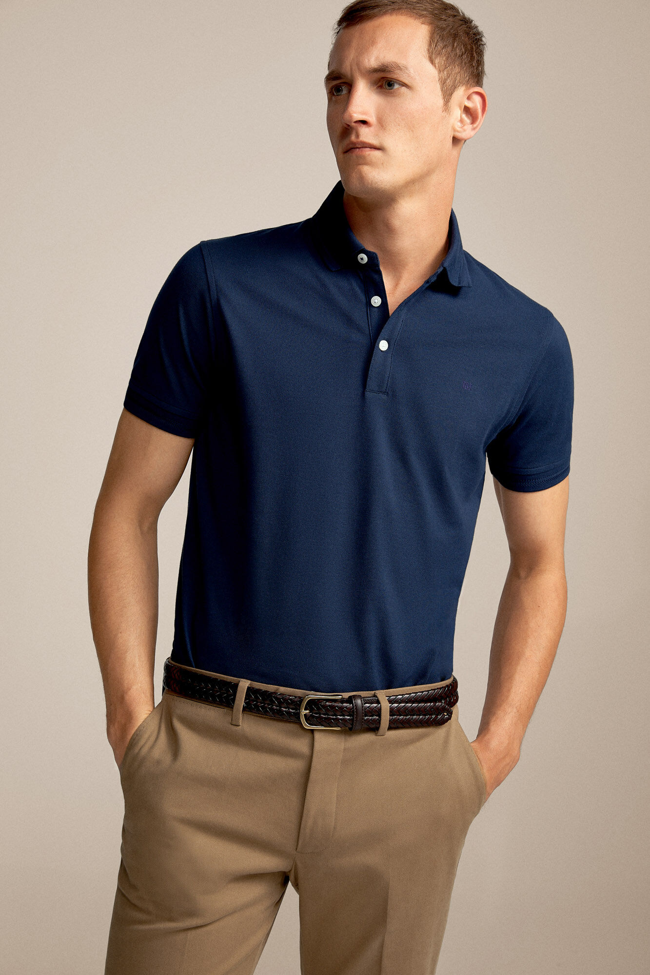 polo shirt with khaki pants