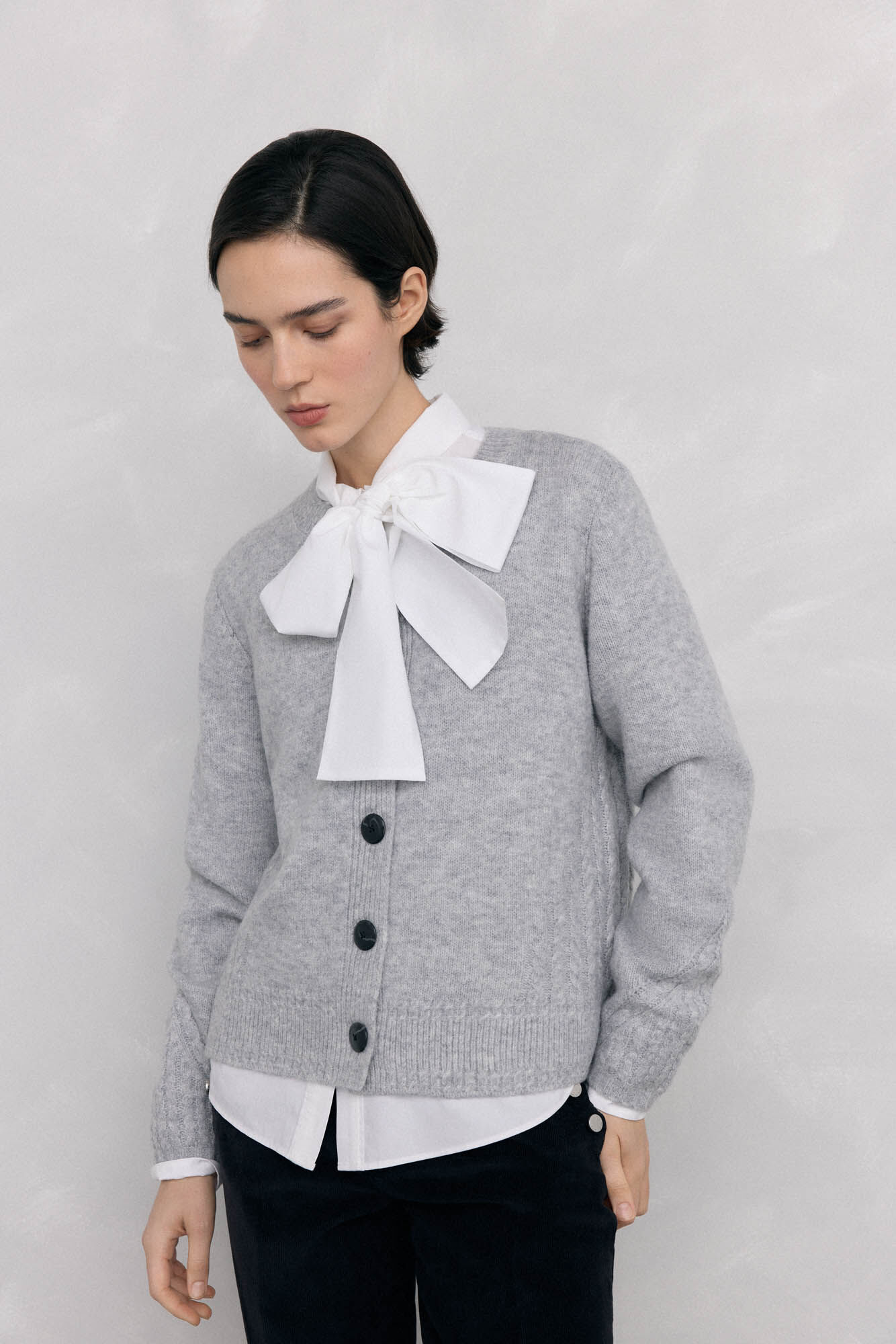 Pedro del Hierro jersey-knit jacket with cross-knit details