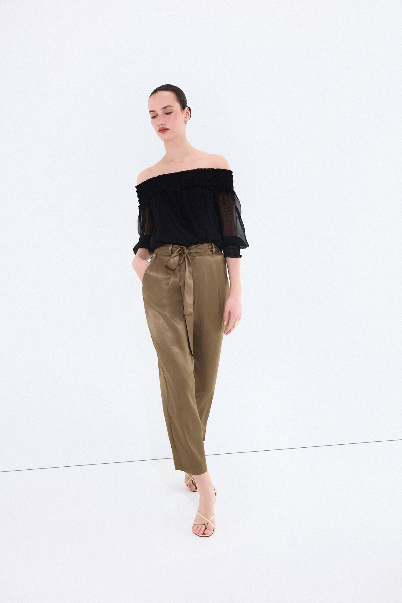 Pedro del Hierro Gummed chiffon blouse