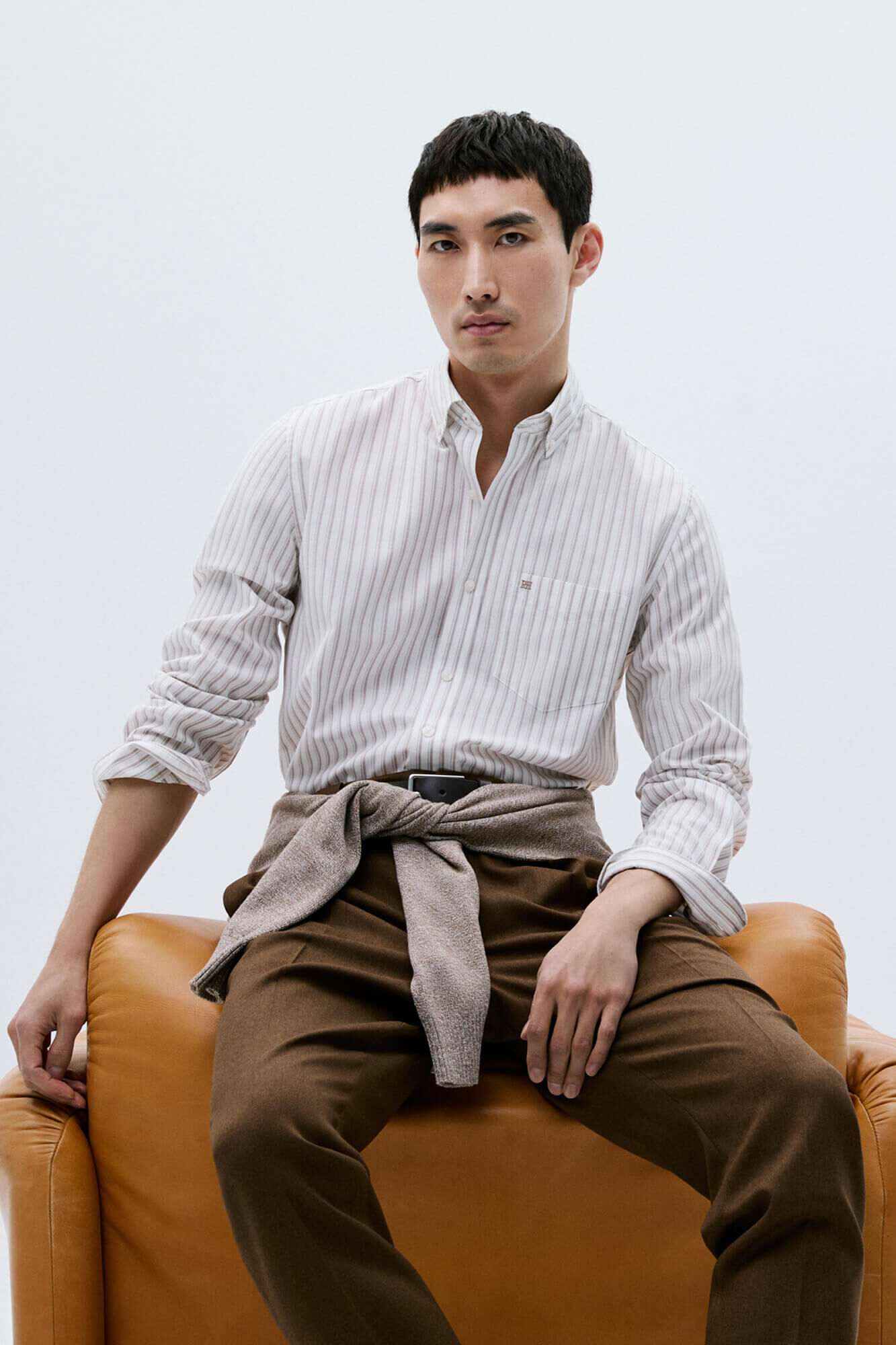 Pedro del Hierro Non iron oxford striped shirt