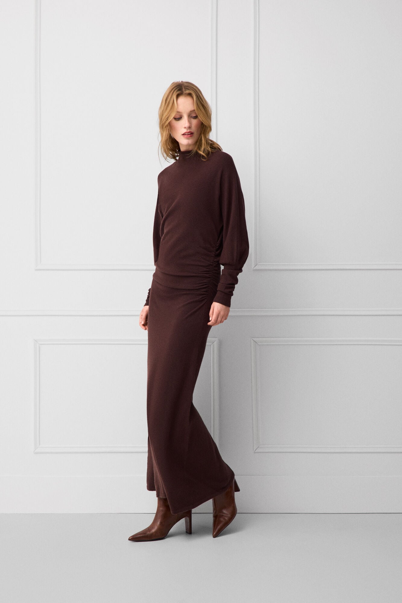 TFP by Tamara Falc&oacute; Knit funnel neck dress