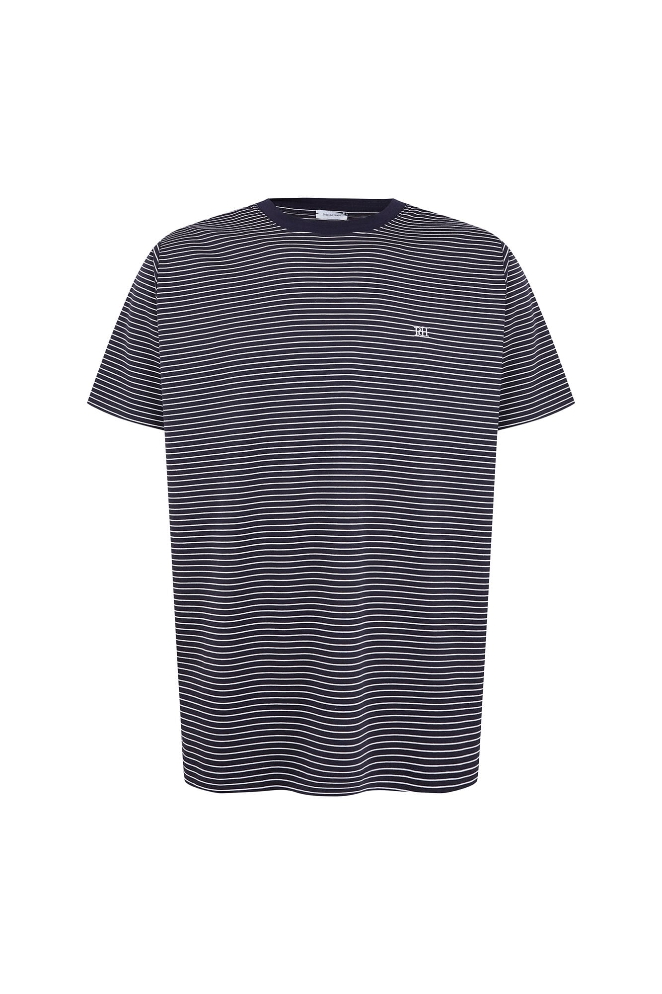 Pedro del Hierro Striped mercerized cotton T-shirt Blue