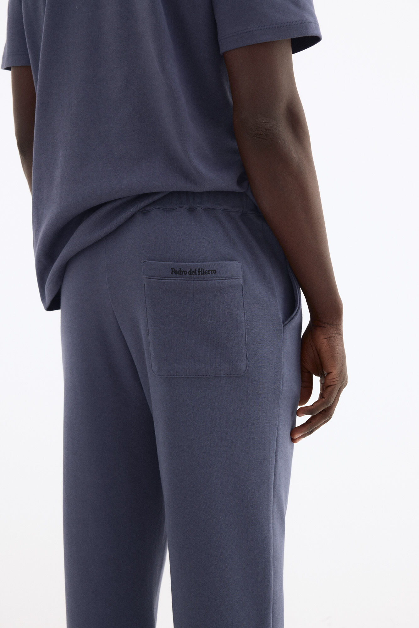 Pedro del Hierro Cal&ccedil;a comprida em algod&atilde;o espanhol Azul