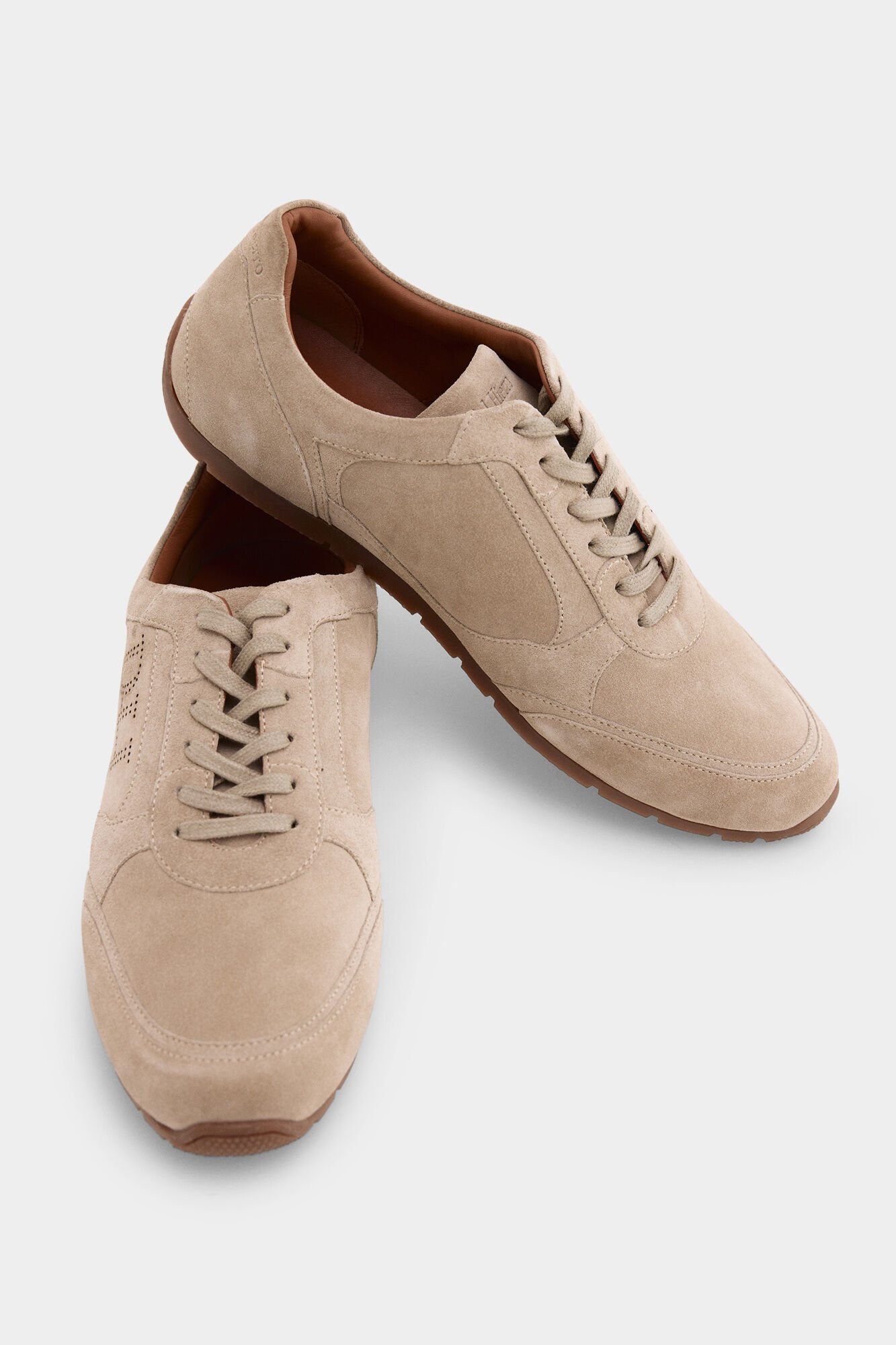 Pedro del Hierro Leather sneaker Beige