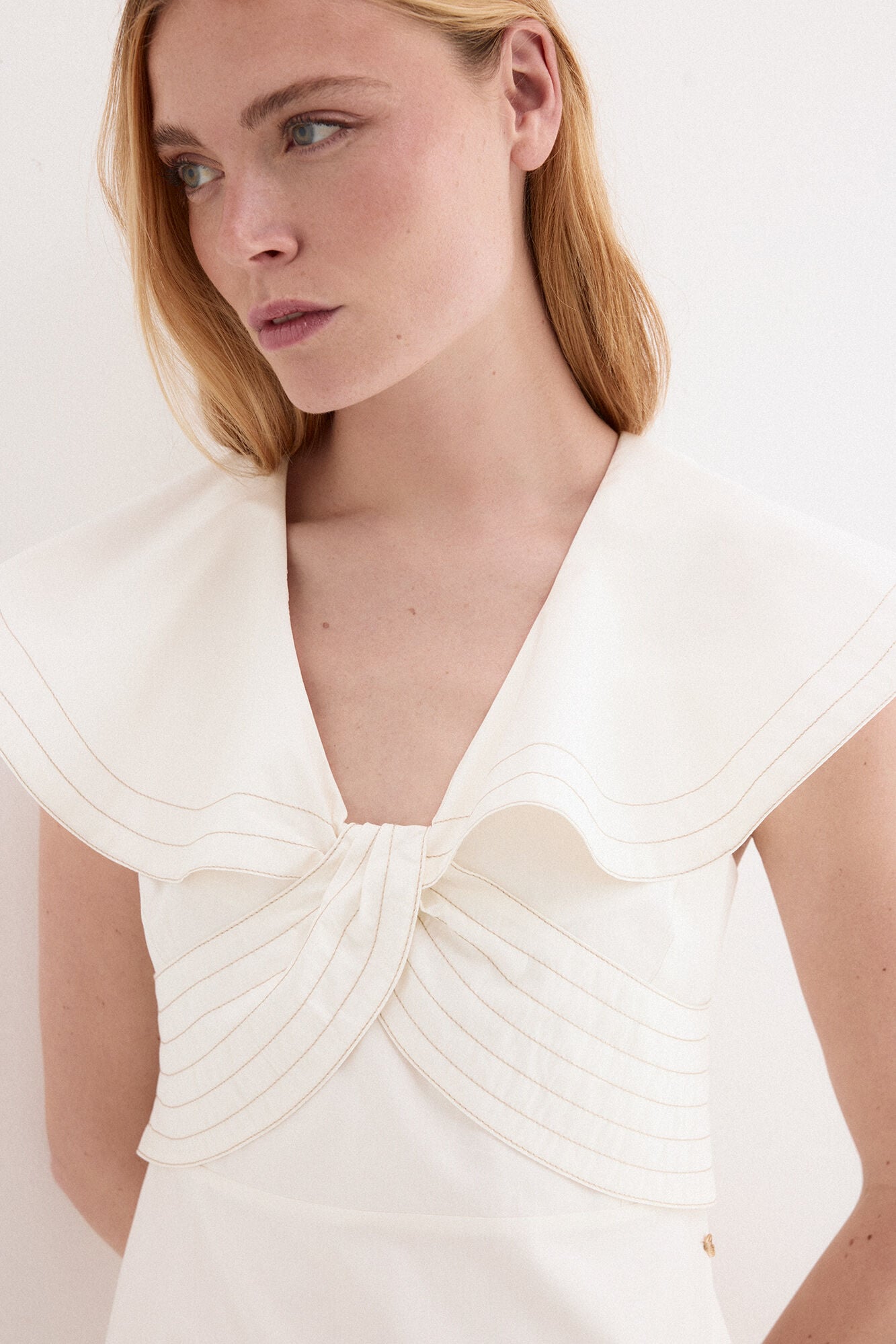 Pedro del Hierro Vestido midi com folhos