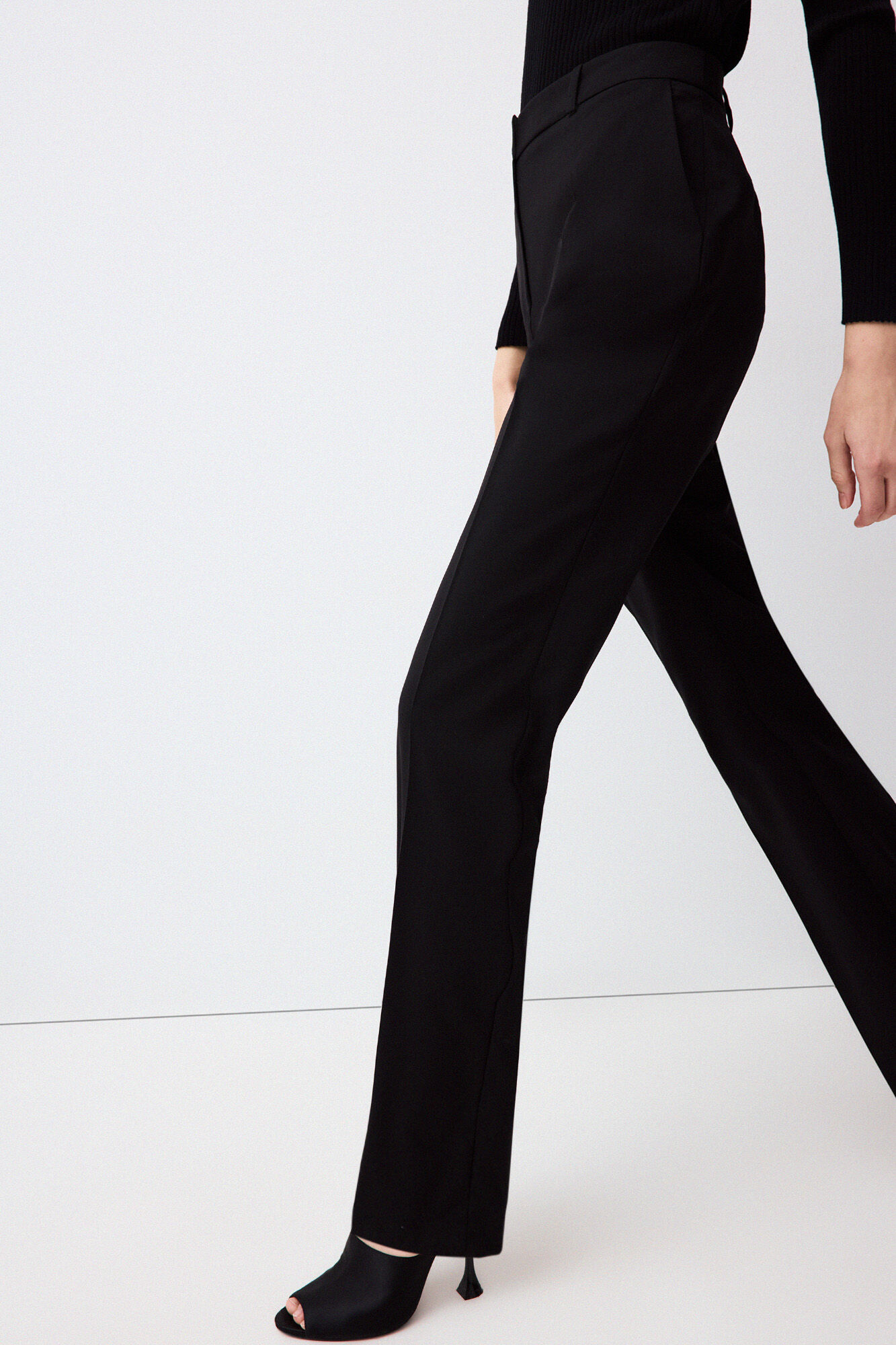 Pedro del Hierro Straight tailored trousers Black