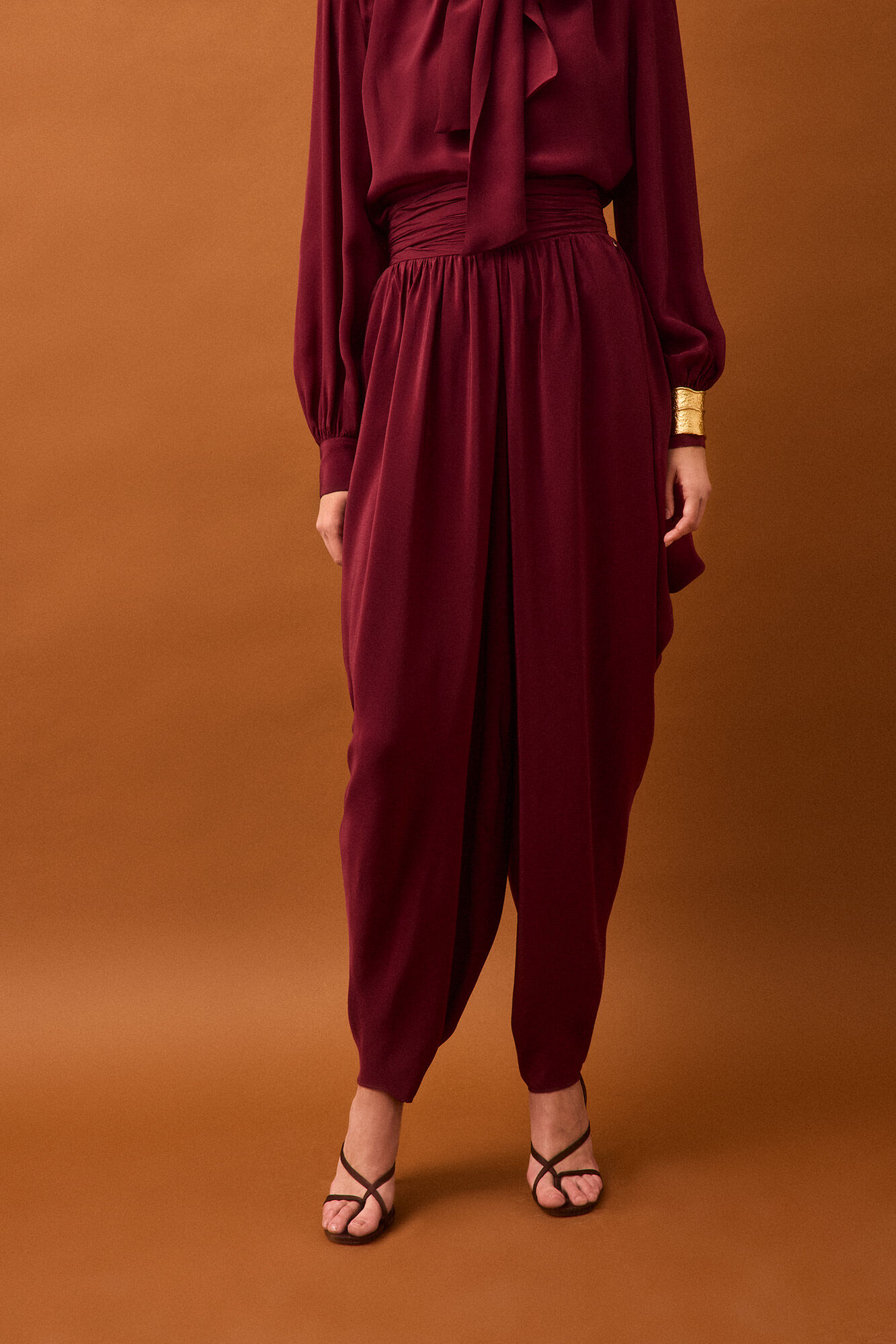 Pedro del Hierro Volume harem trousers Brown