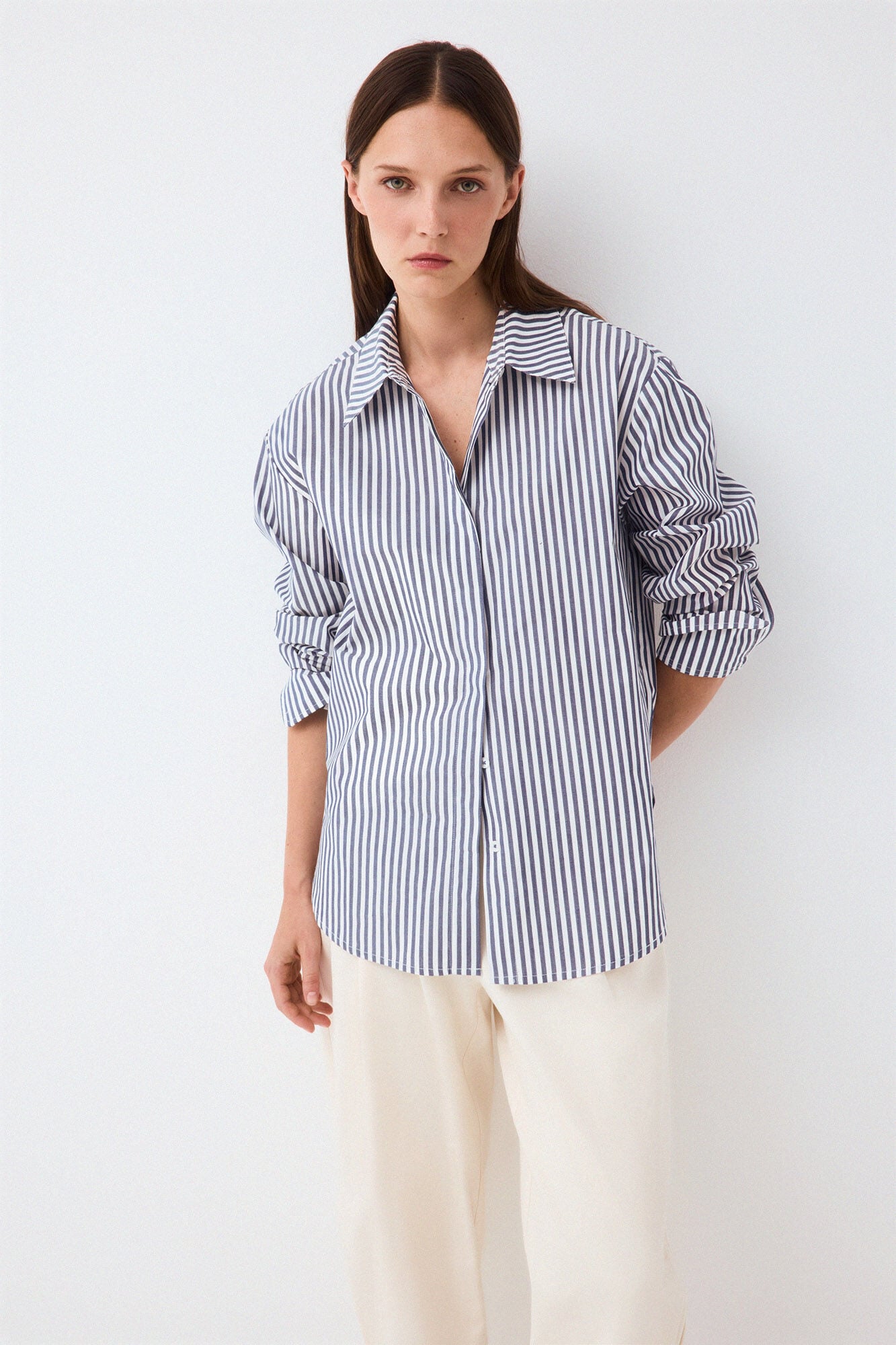 Pedro del Hierro Striped loose shirt