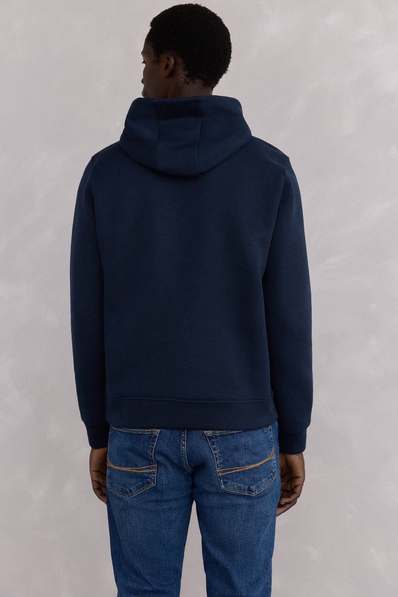 Pedro del Hierro Sudadera capucha logo bordado Azul