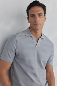 Pedro del Hierro Jacquard textured polo shirt