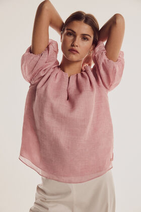 Pedro del Hierro Blouse with puffed sleeves Pink
