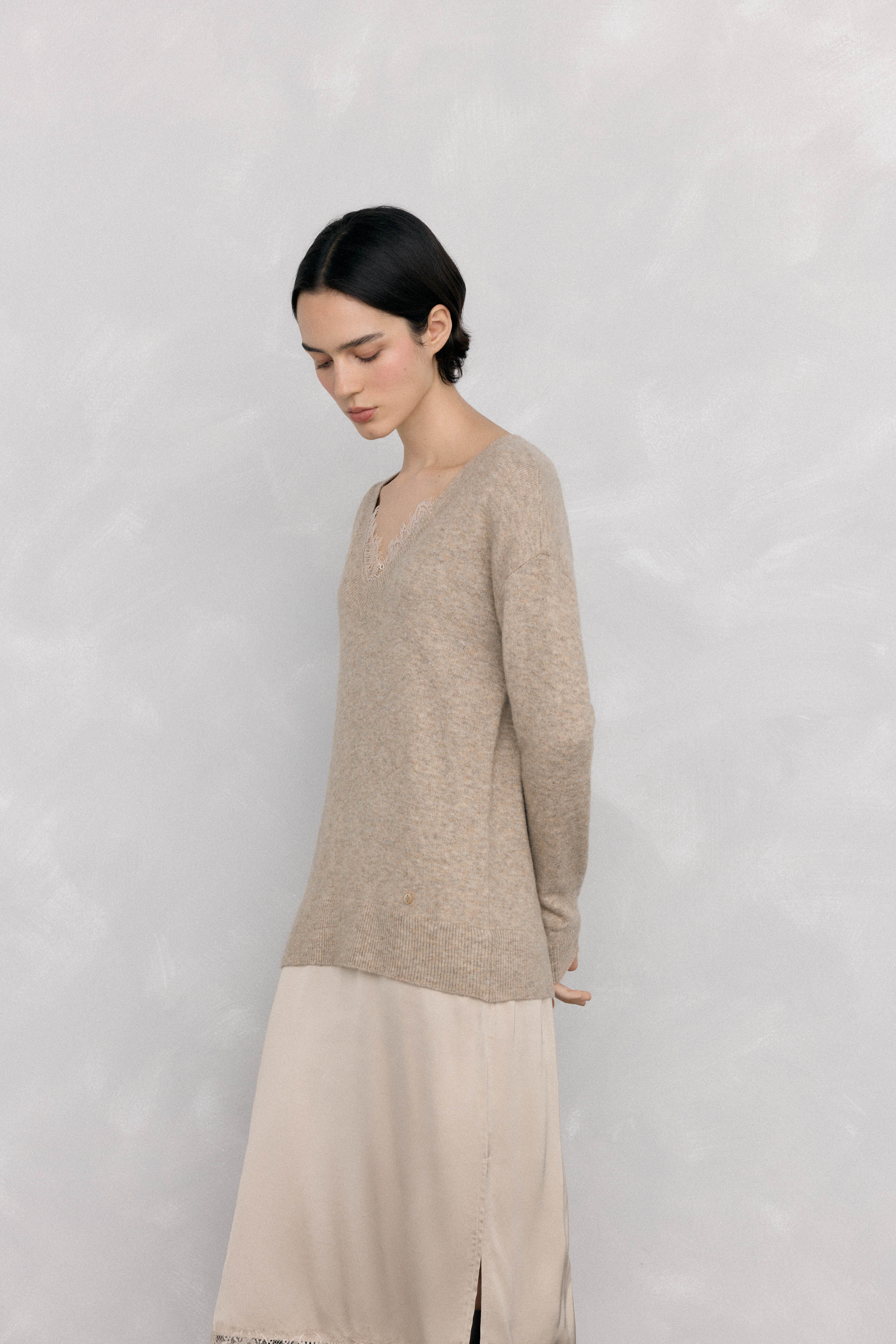 Pedro del Hierro Lingerie jersey-knit dress Beige