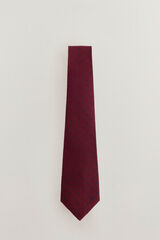 Pedro del Hierro Natural silk tie Burgundy