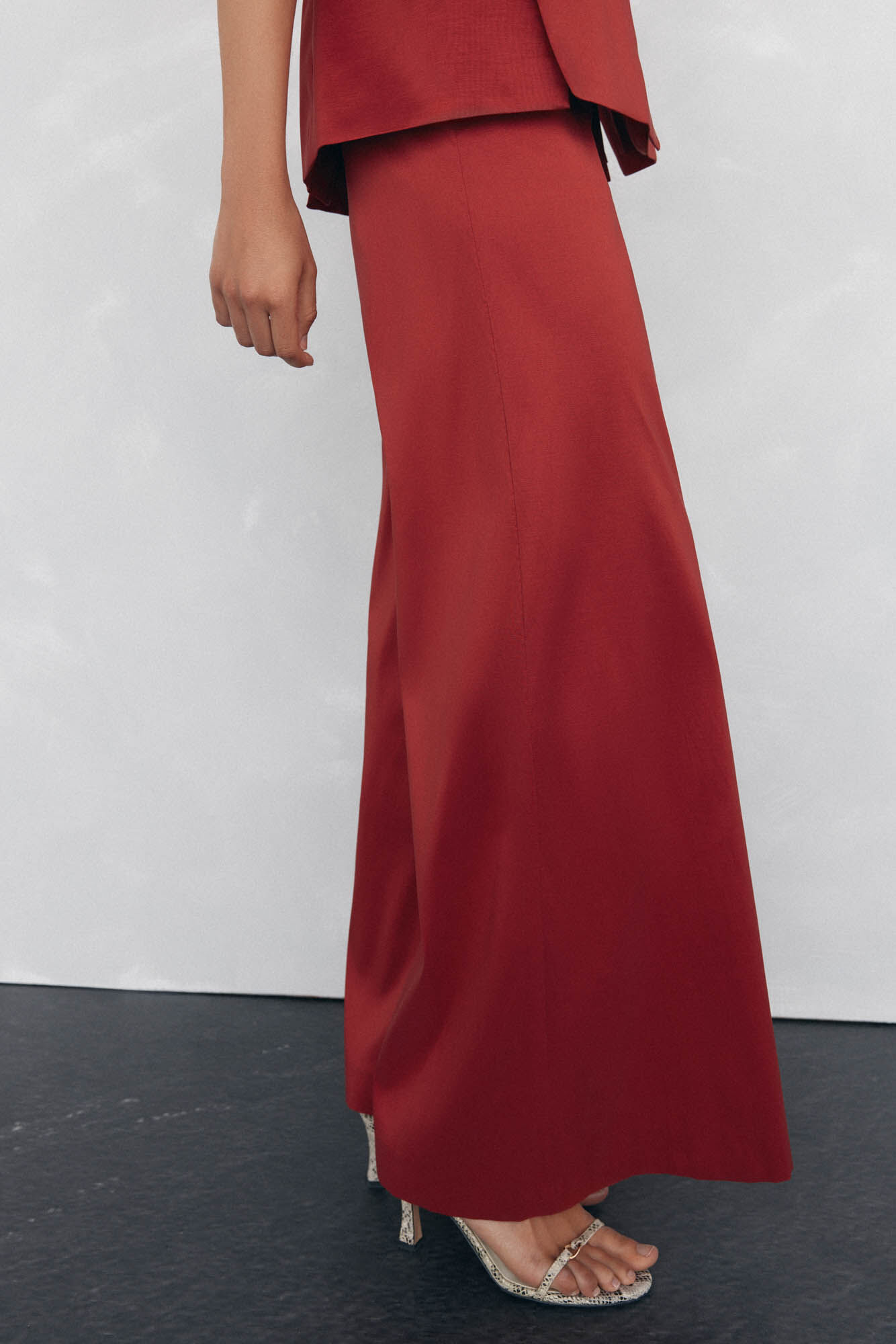 Pedro del Hierro Cropped flare pants Red