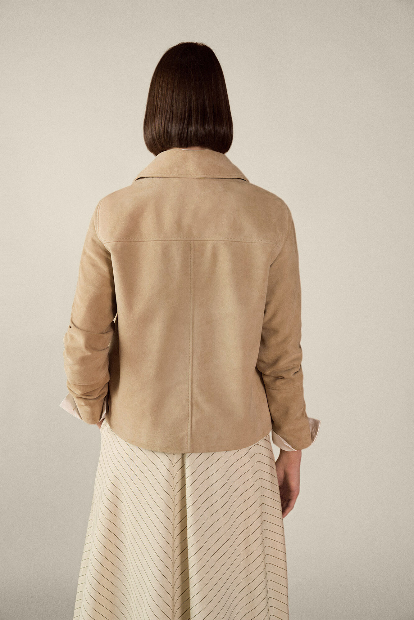 TFP by Tamara Falc&oacute; Leather jacket Beige