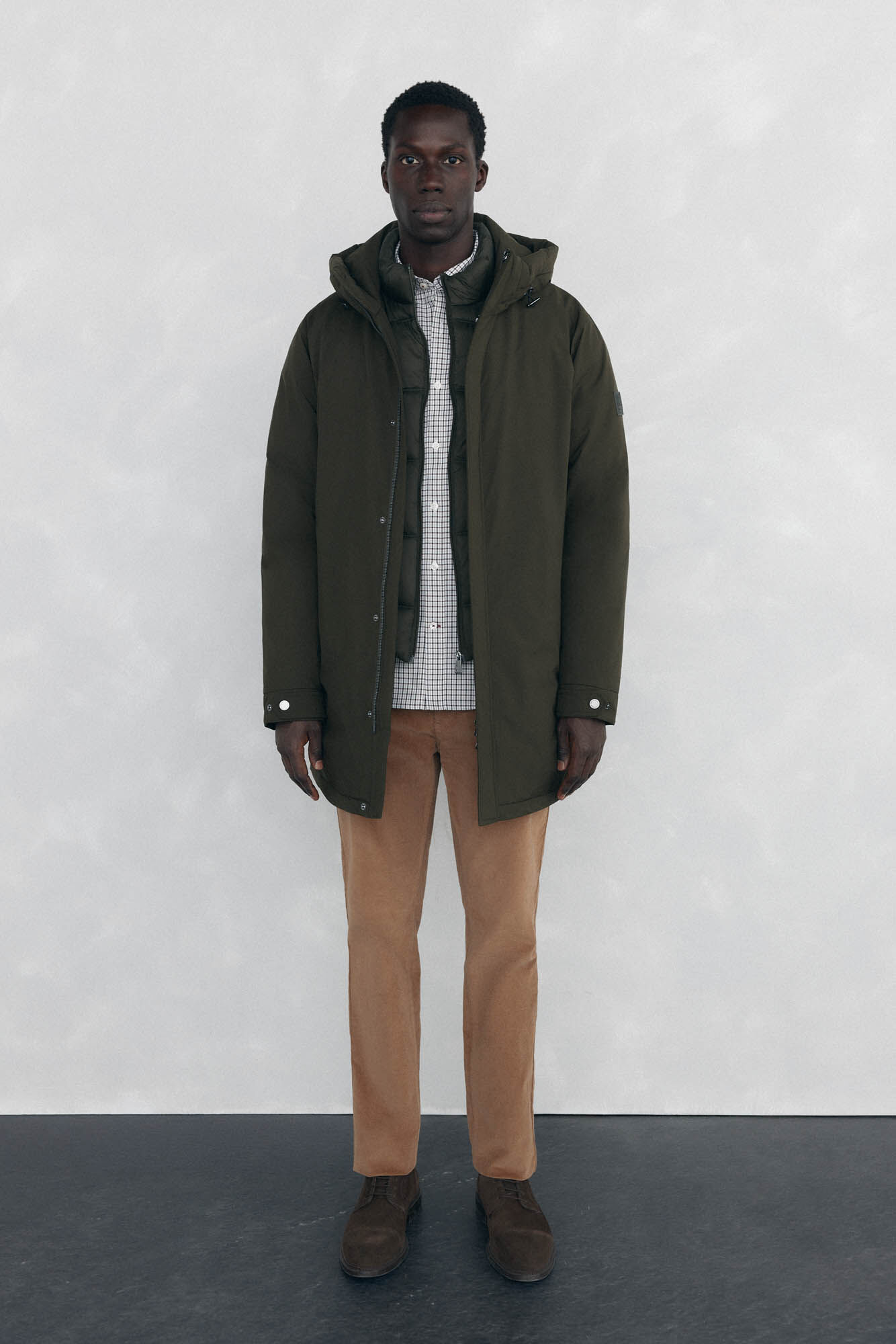 Pedro del Hierro Camisa non iron oxford cuadros Burdeos