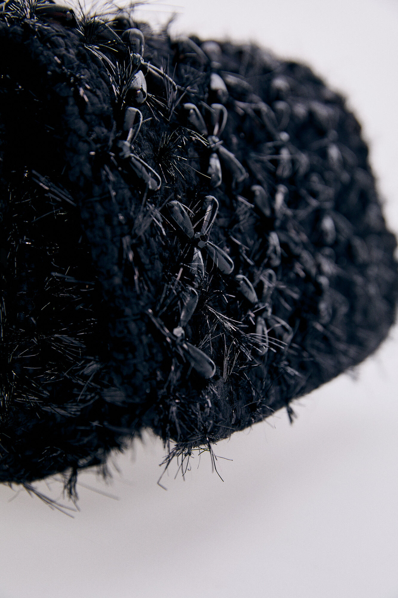 Pedro del Hierro Mala de tecido preta com correntes Preto