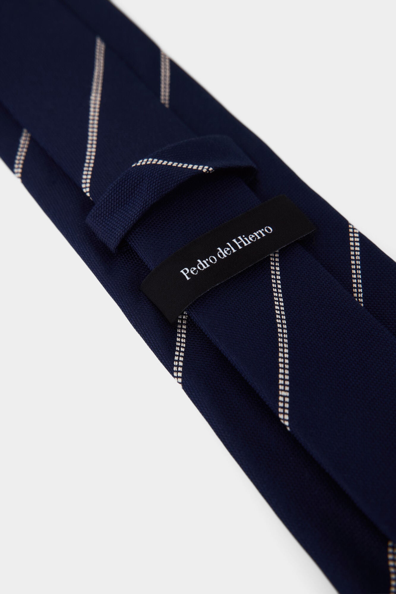 Pedro del Hierro Extra-fine silk tie Blue