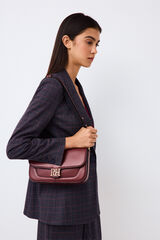 Pedro del Hierro Multiway leather crossbody bag Burgundy