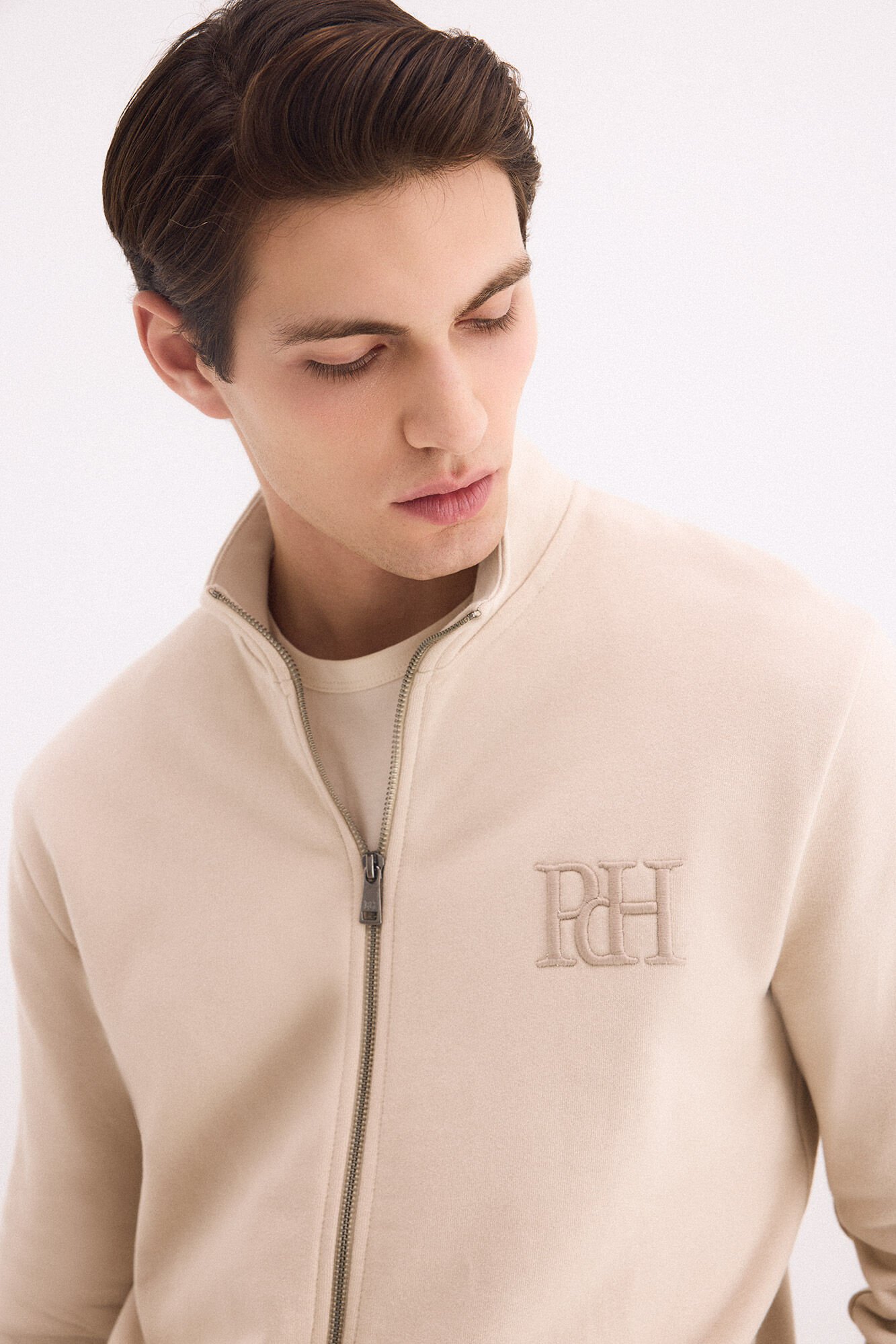 Pedro del Hierro Logo cardigan Beige