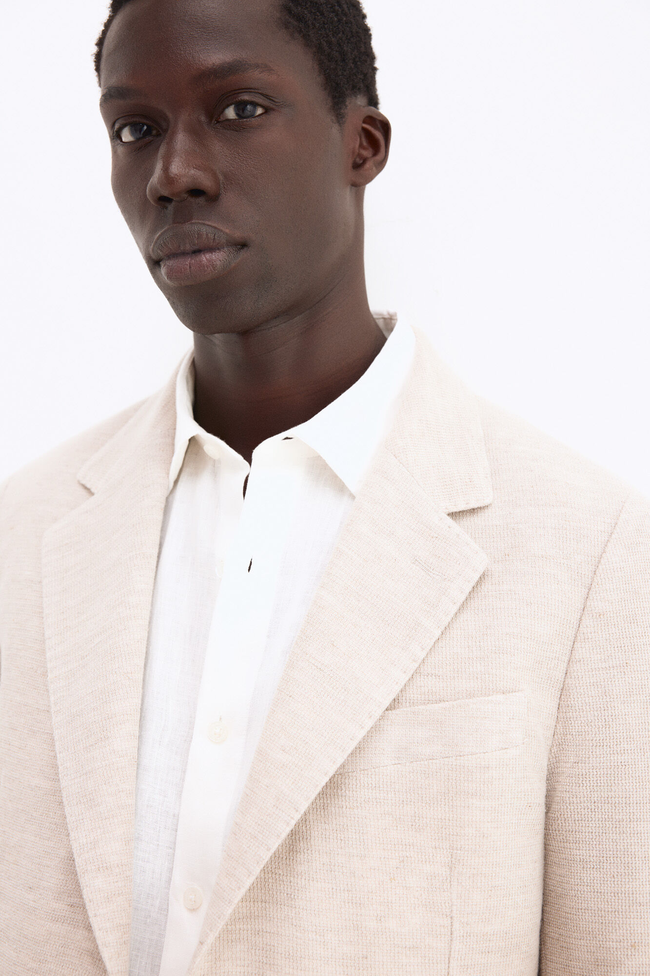 Pedro del Hierro Jersey-knit blazer Beige