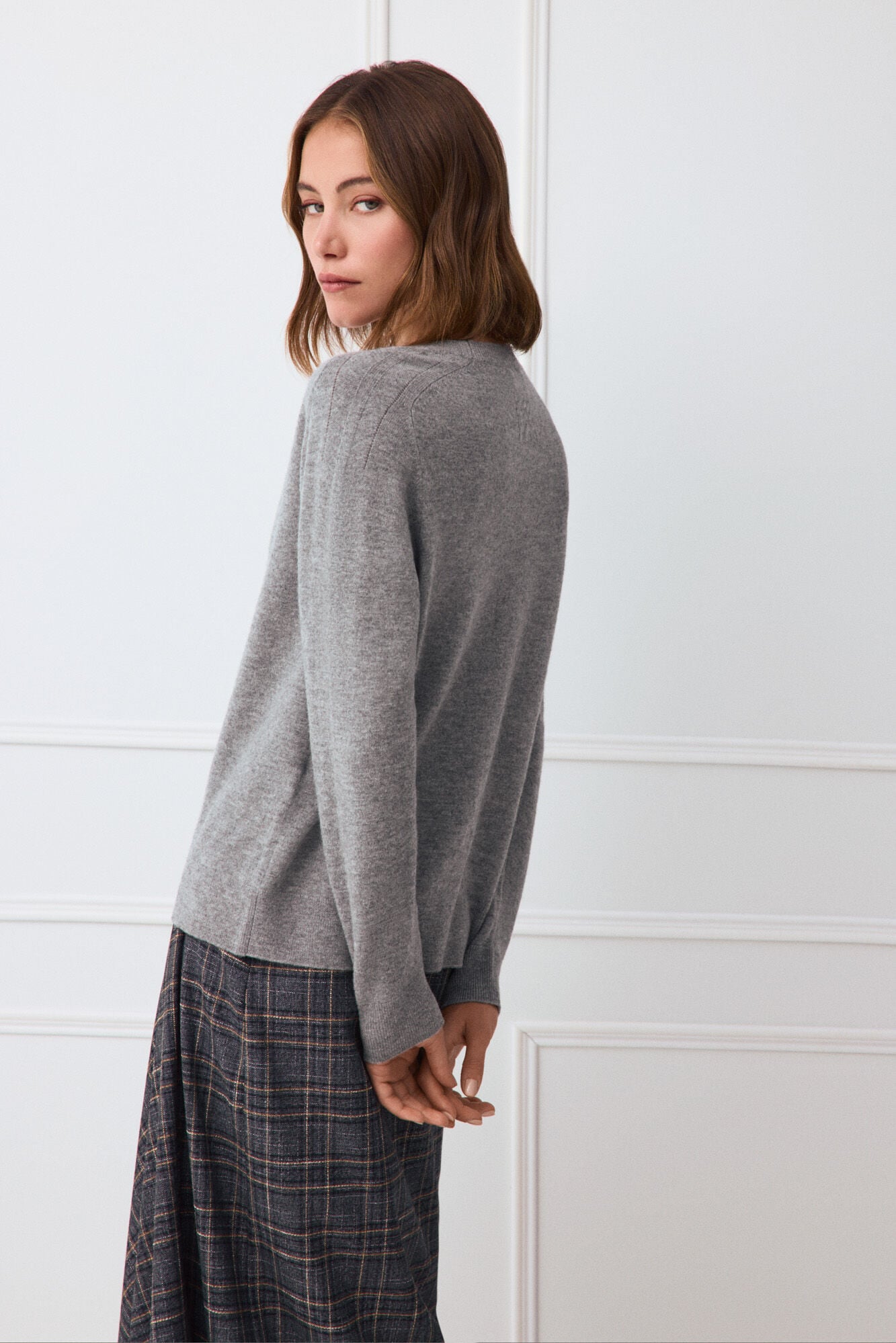 TFP by Tamara Falc&oacute; Basic openwork wool jumper Grey